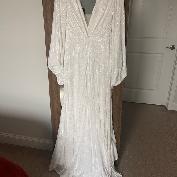 NEVER WORN Custom Sequin Wedding/Elopement Dress - Picture 7 of 7